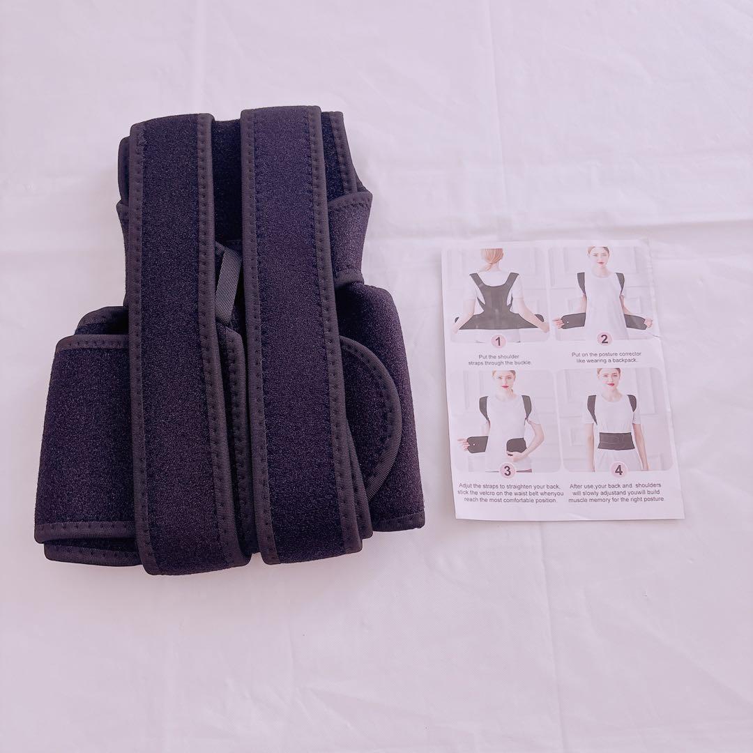 Lサイズ 姿勢サポーター 姿勢ベルト 猫背 通気性 男女兼用 調節可能 ブラック Lサイズ 姿勢サポーター 姿勢ベルト 猫背 通気性 男女兼用 調節可能 ブラック