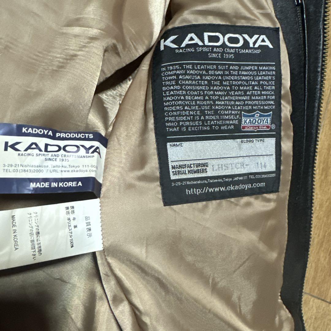 KADOYA TCR-2 K'S Leather レザージャケット　SIZE M