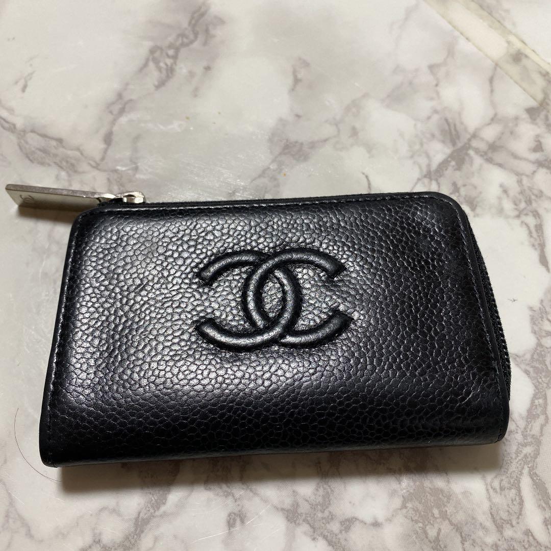 CHANEL シャネルキャビアスキンブラックミニ財布 格安販売中