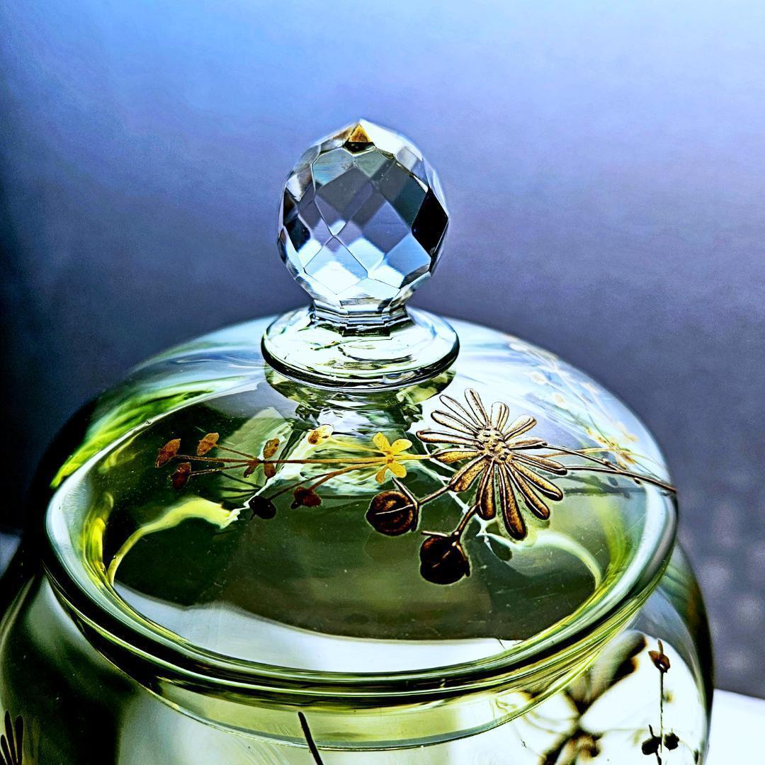 金彩オールドバカラ アールヌーヴォーの花柄ボンボニエール 19