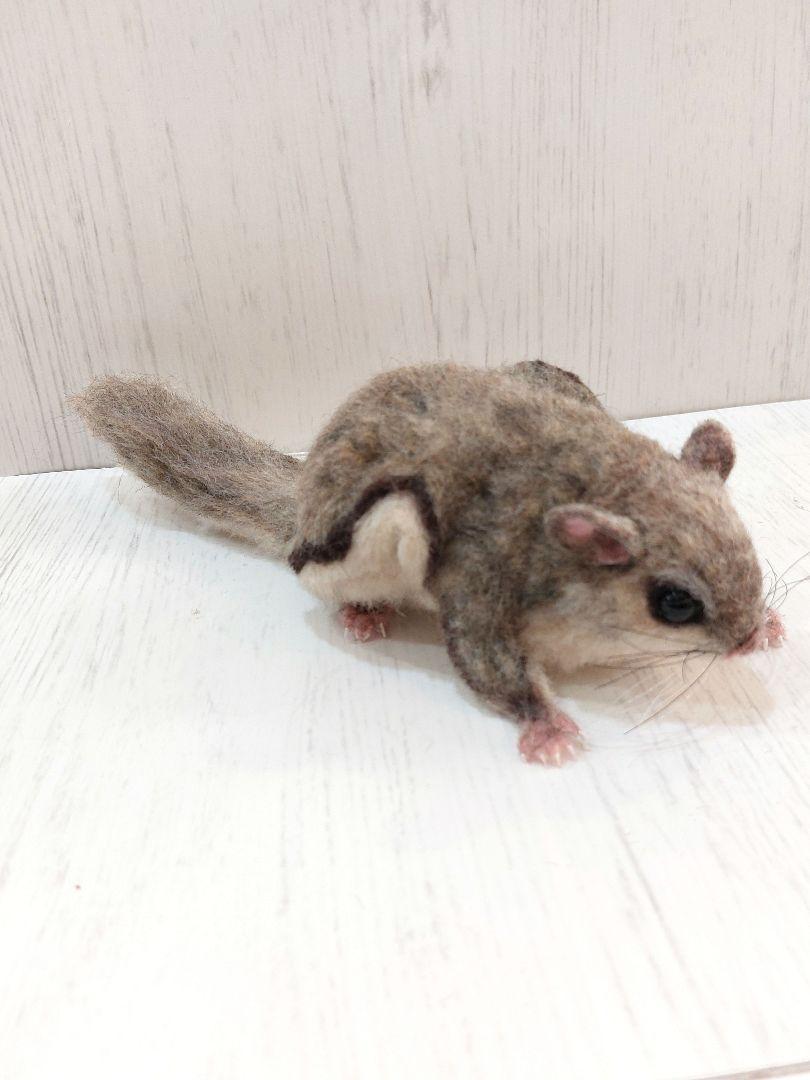 羊毛フェルト　アメリカモモンガ