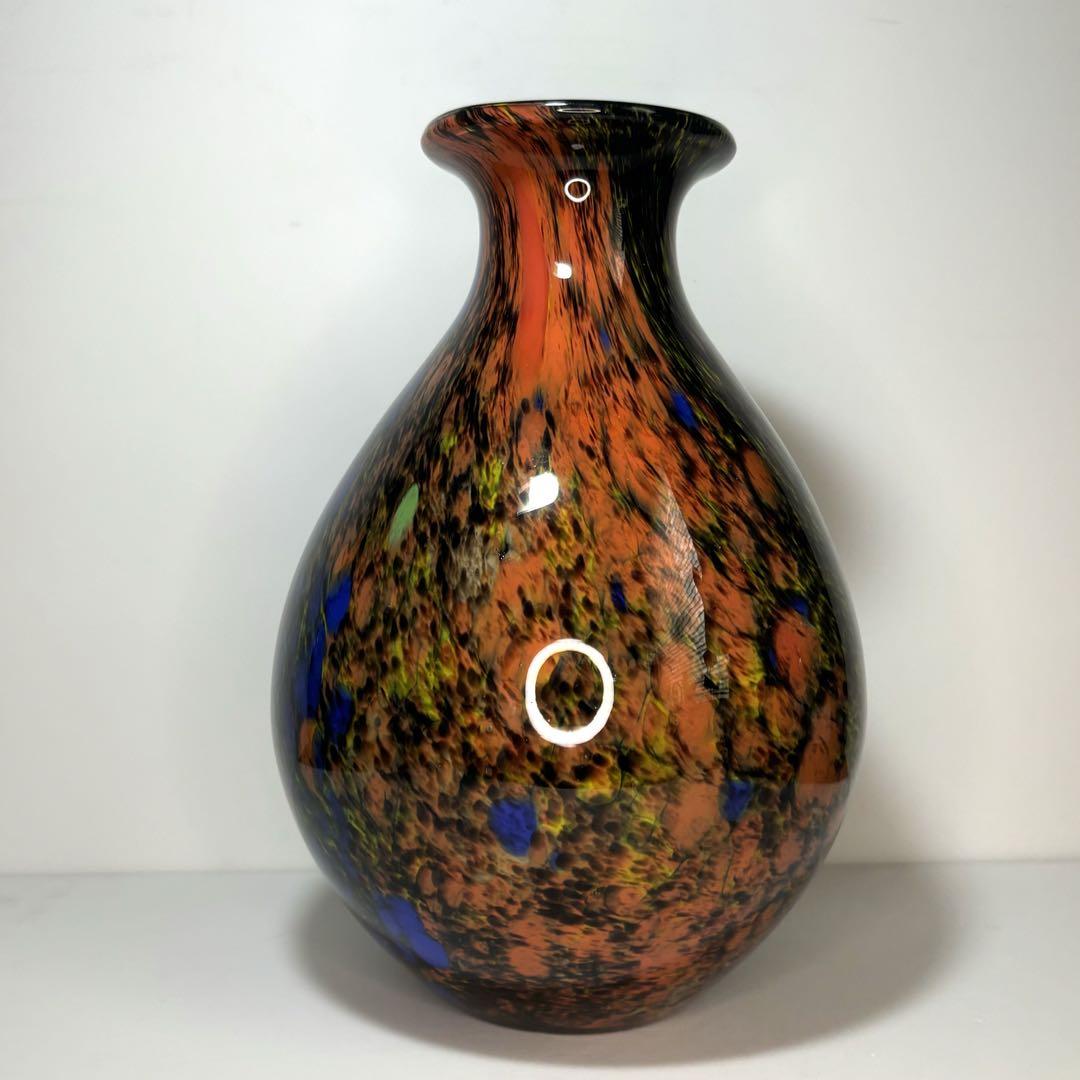 昭和レトロ KAMEI GLASS ミッドセンチュリー 花瓶 フラワー フリル ビンテージ 昭和レトロ ミッドセンチュリー 花瓶 フラワーベース