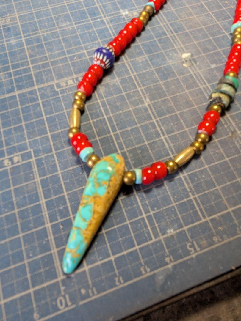 一点物ビーズネックレス　ハンドメイド　カスタム可能