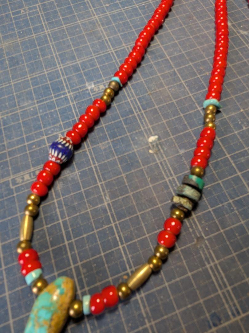 一点物ビーズネックレス　ハンドメイド　カスタム可能