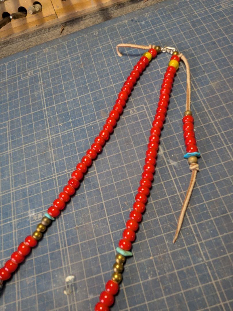 一点物ビーズネックレス　ハンドメイド　カスタム可能