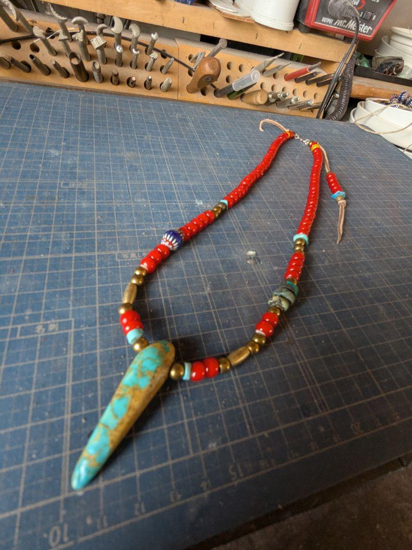 一点物ビーズネックレス　ハンドメイド　カスタム可能