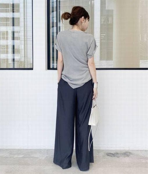 アパルトモン Relax Stain Wide Pants サテンパンツ カジュアルパンツ