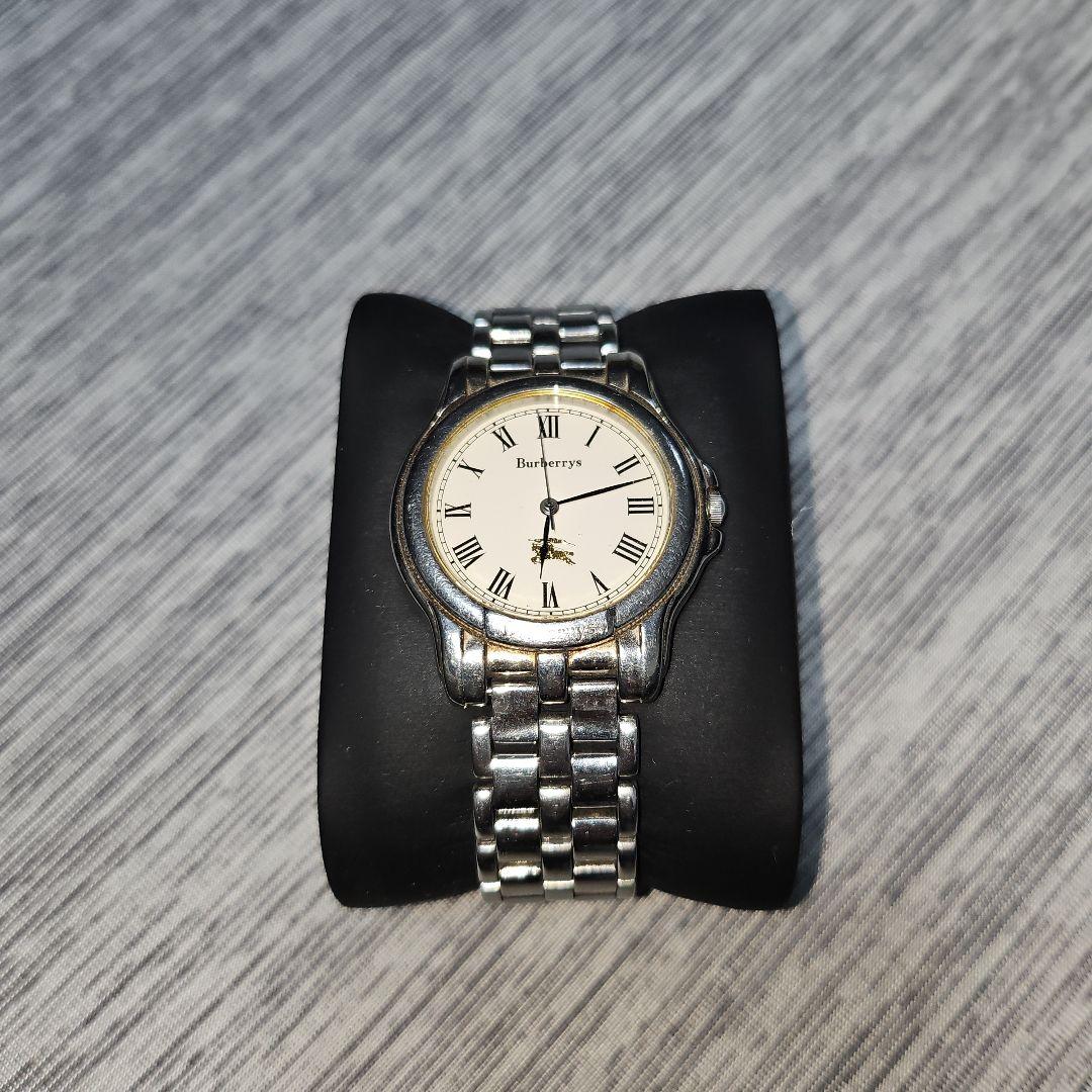 【美品】　BURBERRY シルバー 時計 BURBERRY シルバー レザー 時計 - メルカリ