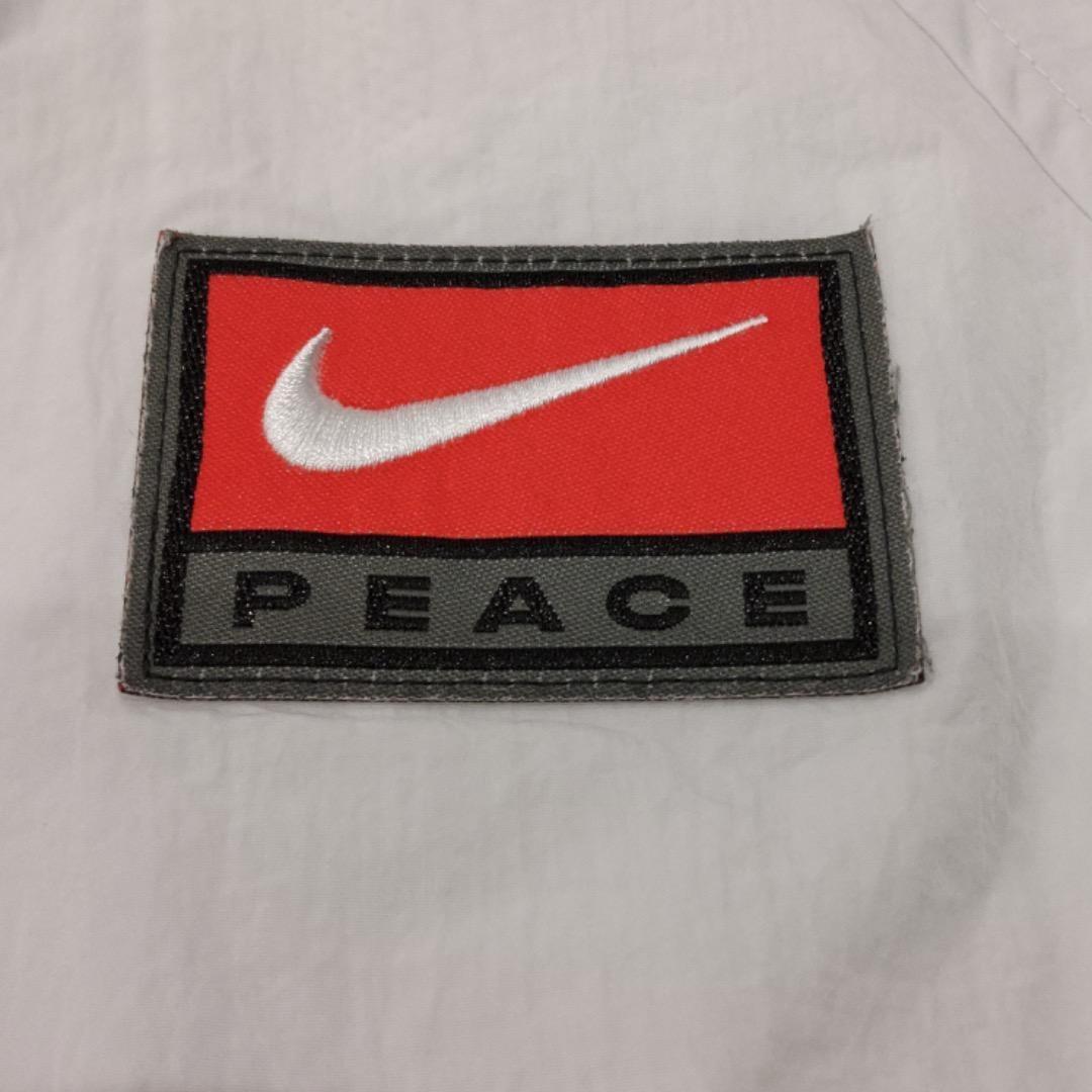 NIKE ナイキ ナイロンジャケット フード 刺繍 古着 L 白 12631