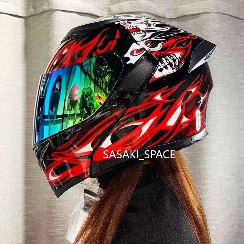 セール 登場から人気沸騰 新品 フルフェイス システム フリップアップ 内蔵サングラス セキュリティ・セーフティ