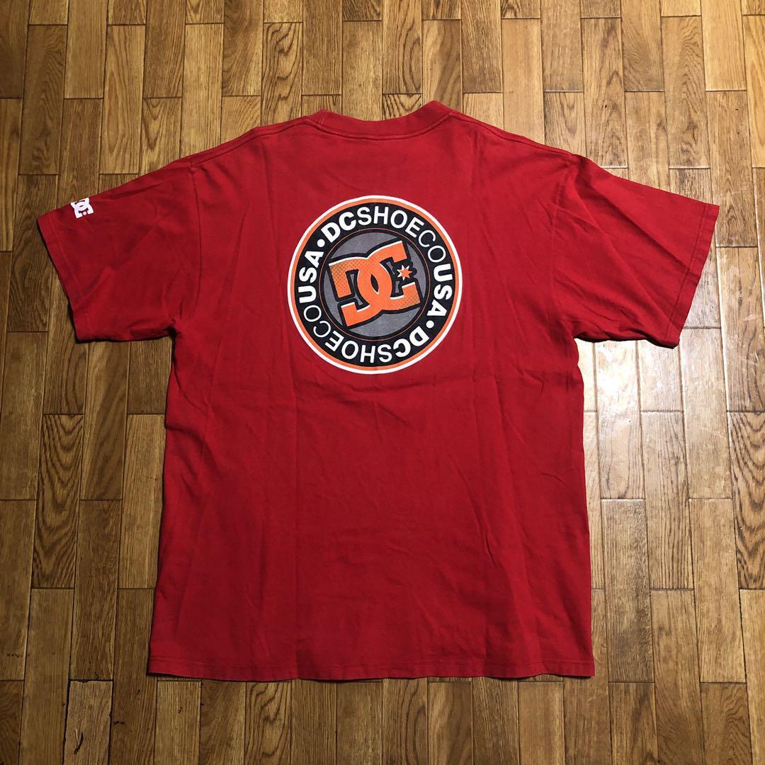 宅配 90〜00s DC SHOE CO USA Tシャツ 赤 L ロゴT - メルカリ ウエア