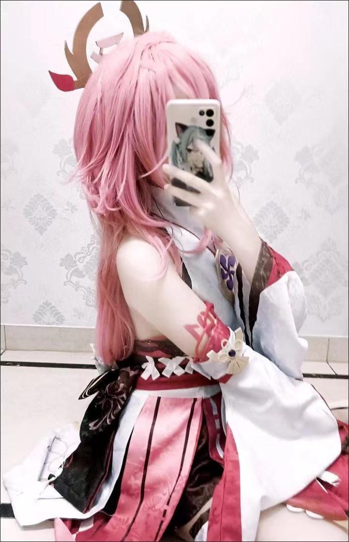原神　コスプレ　Sサイズ 八重神子　衣装　ウィッグ
