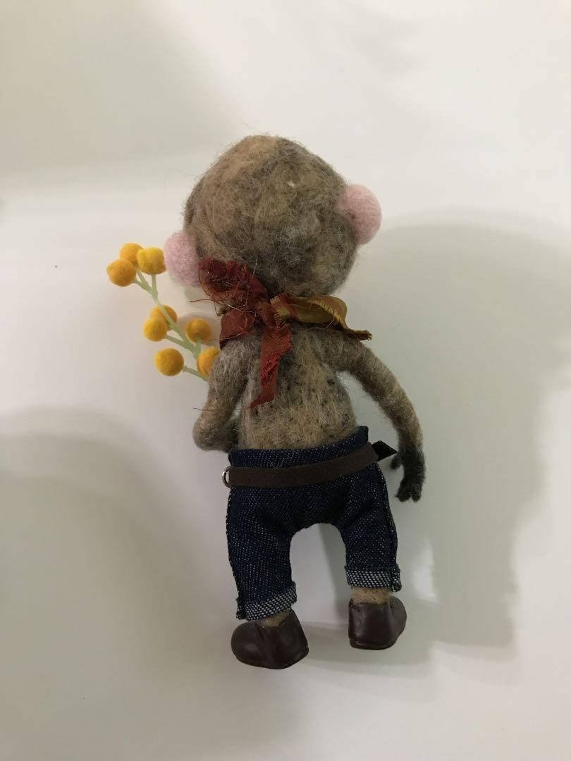 人気作家様　羊毛フェルト　ぬいぐるみ　モンキー
