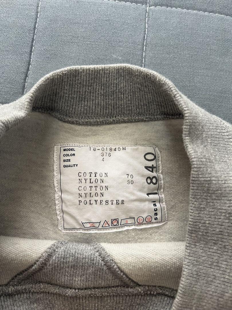 sacai Sponge Sweat MA-1 Pullover サイズ4
