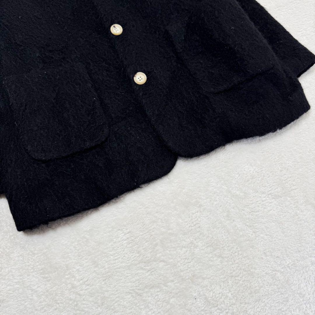 お歳暮 美品 マカフィー ジャケット シャギー ノーカラー アルパカ混 ジャケット・アウター