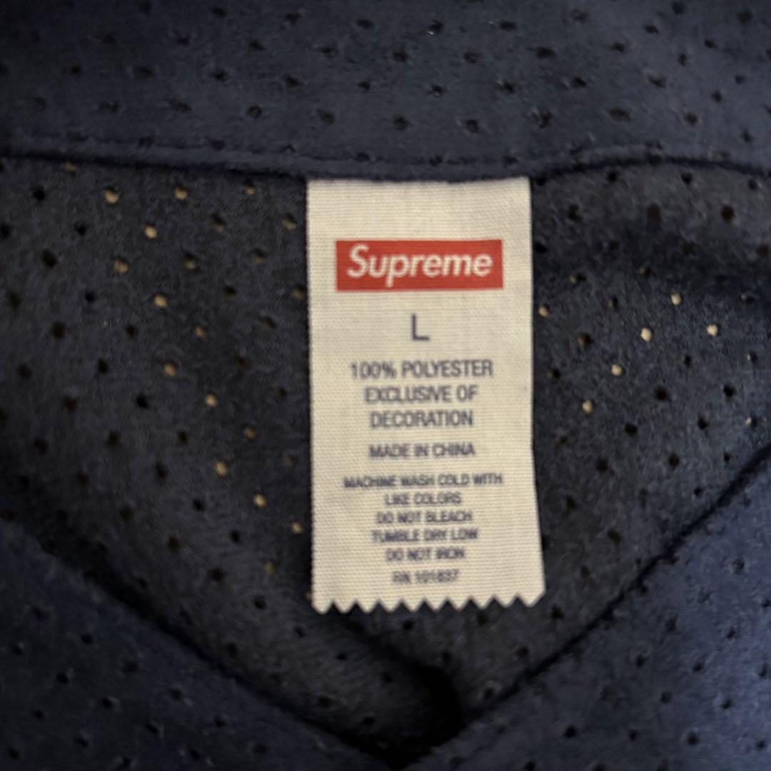 トップス SUPREME Ultrasuede Mesh Baseball Jersey