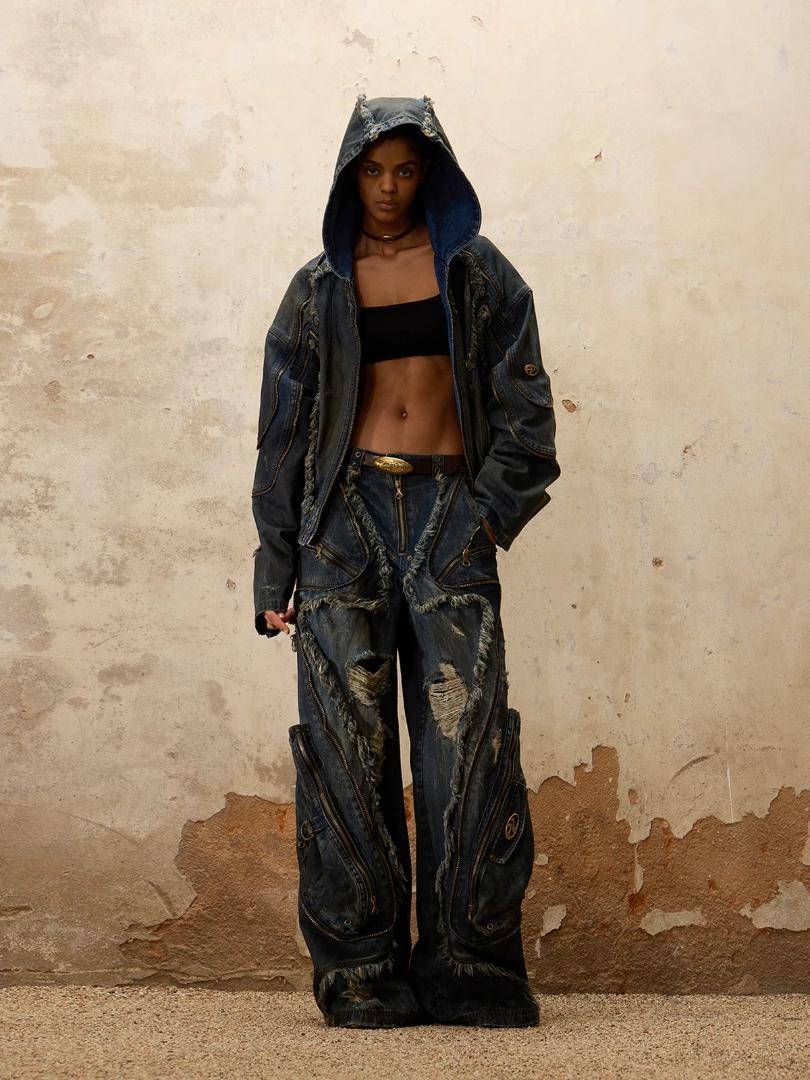 【期间限定】PERSONSOUL汚 デニム Alians Dirty Jeans