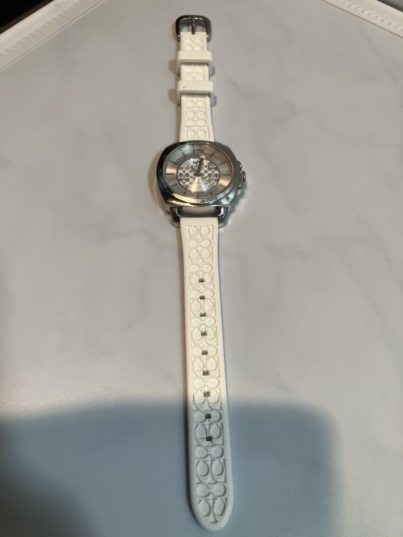 COACH コーチ ミニシグネチャー シルバー 時計 ラバー 腕時計
