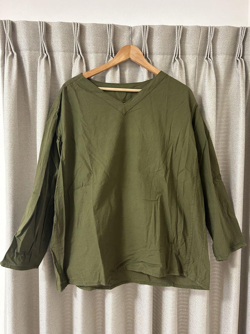 ロシア軍　スリーピングシャツ　Vネック　80s