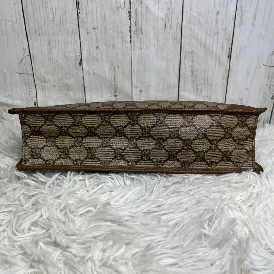 GUCCI GG柄　PVC クラッチバッグ　セカンドバッグ　ブラウン　オールド