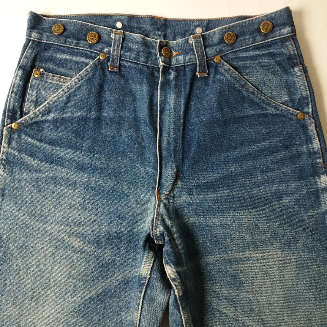 80'Sベンデイビス髭蜂の巣デニムペインターパンツサスペンダー釦紙パッチW31