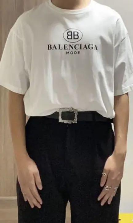 格安大特価 国内完売品‼️ Tシャツ Sサイズ jIU3l-m67034189028 Balenciaga bbロゴWhite 定番正規店