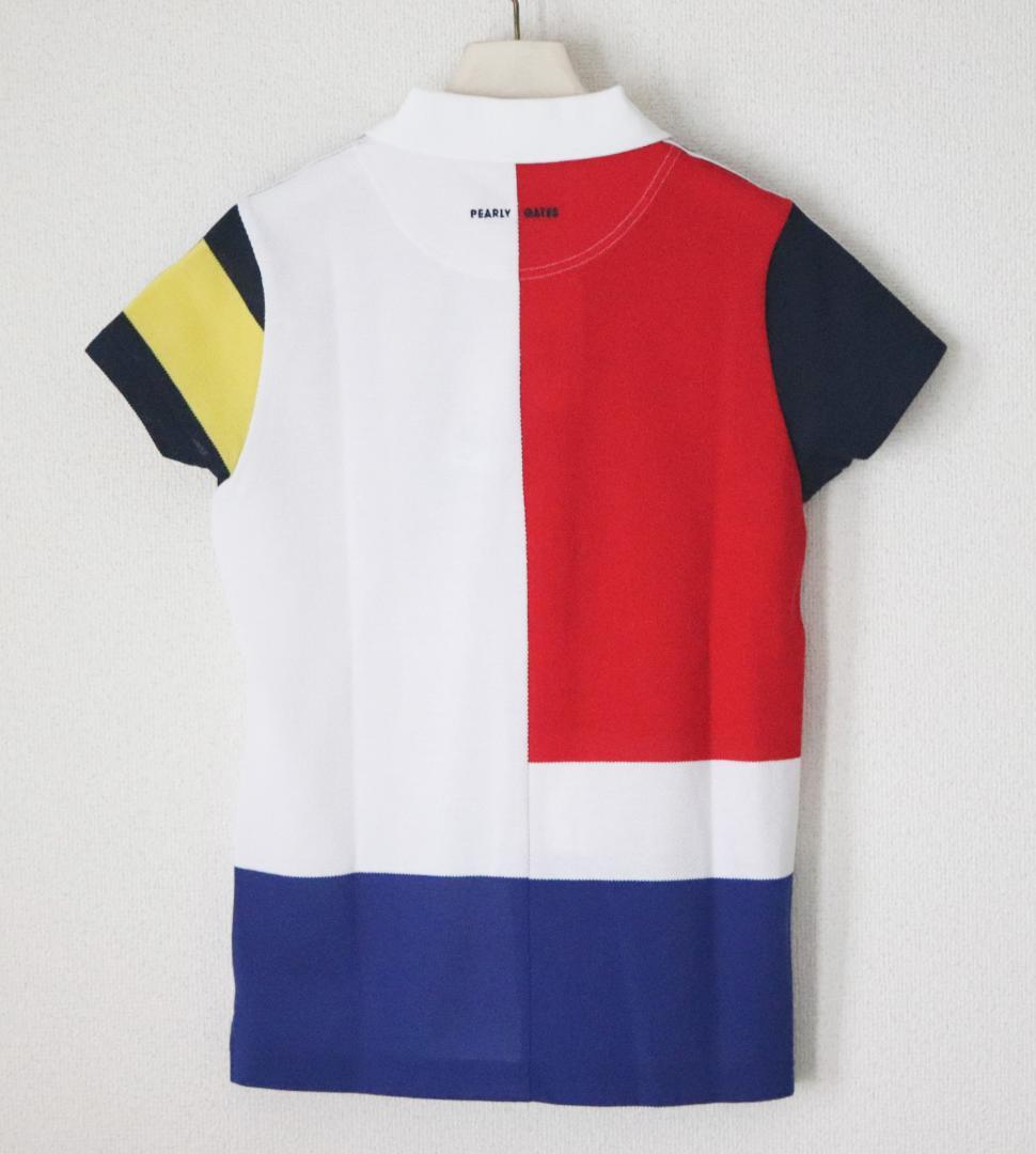 新品タグ付き【パーリーゲイツ】吸汗速乾 トリコロール 半袖ポロシャツ 1(M)