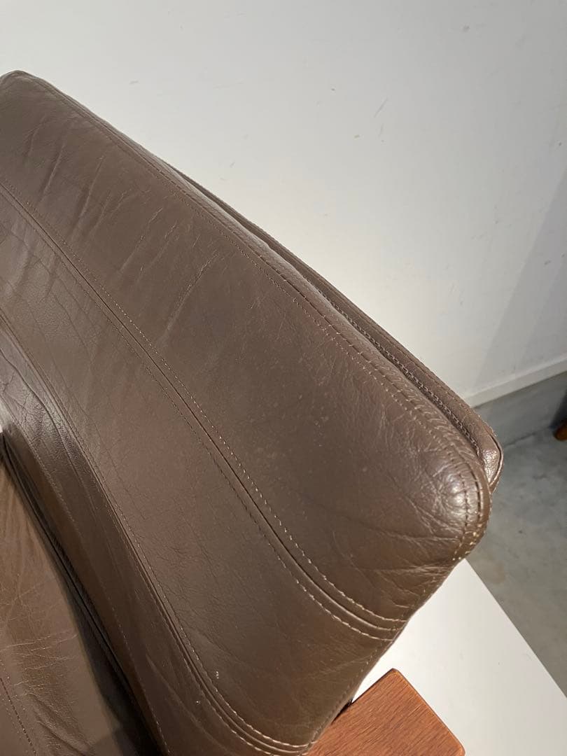 ヴィンテージ、日進木工アームチェア、本革、美品、レトロ、キツツキ、天童木工、希少