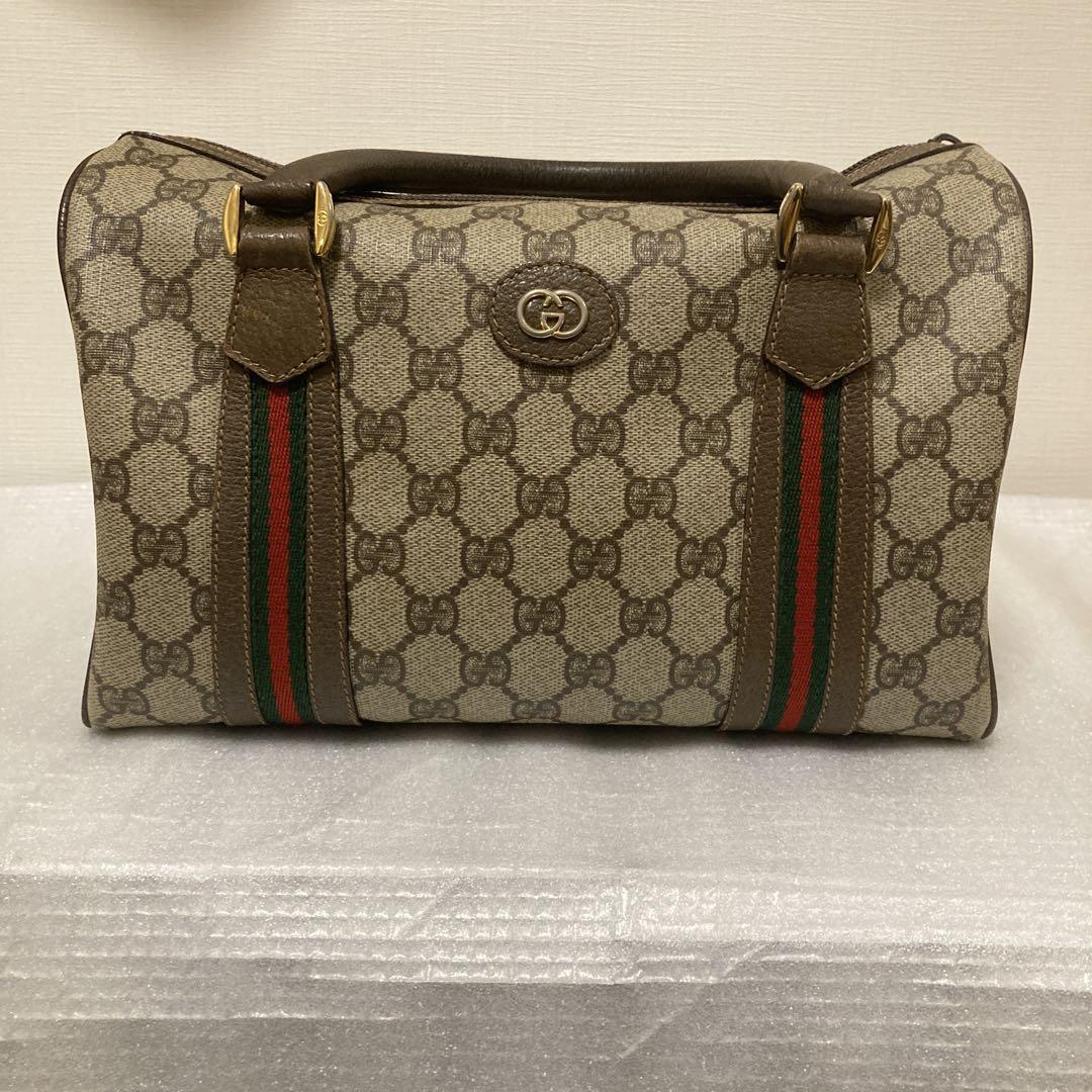 ✨希少✨GUCCI オールドグッチ ボストンバッグ シェリーライン GG柄
