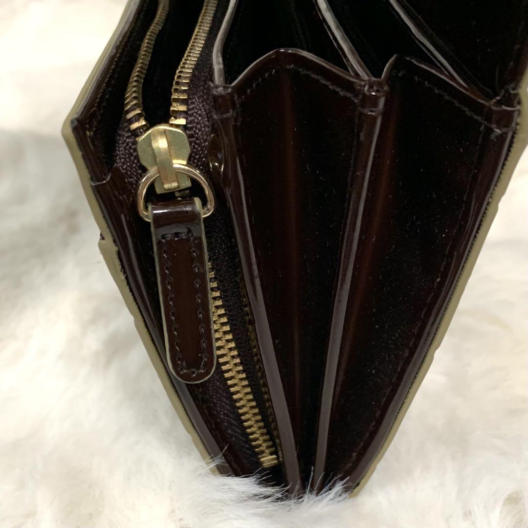 未使用・新品 ラシット　russet 長財布 ブラウン　エナメル