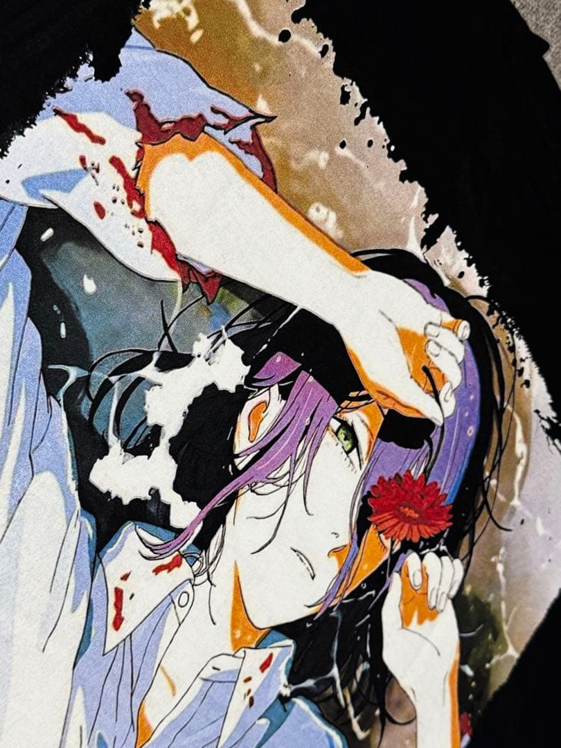 【希少】チェンソーマン レゼ アニメTシャツ XLサイズ black