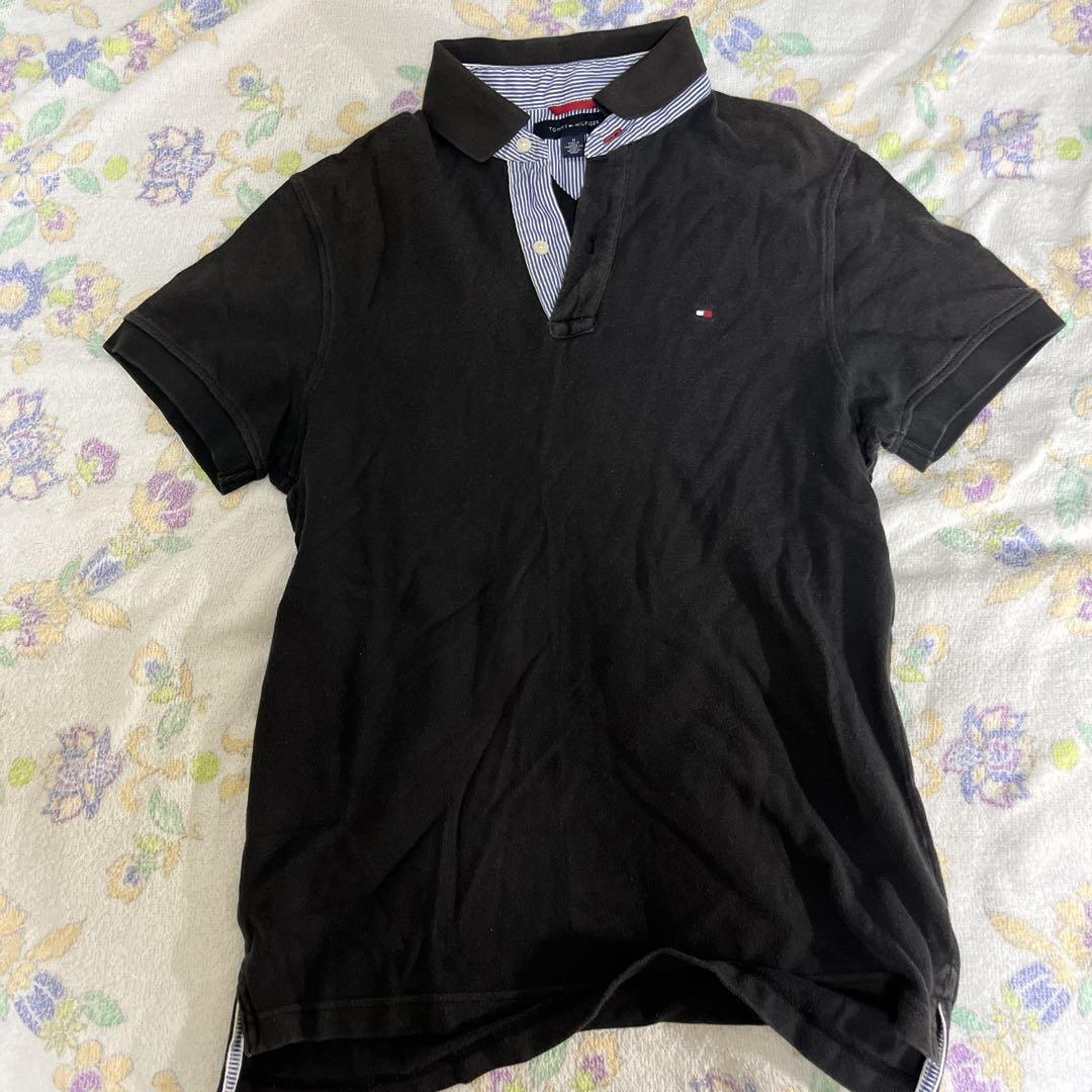 【特別セール品】 TOMMY メルカリ - M ポロシャツ ブラック HILFIGER トップス