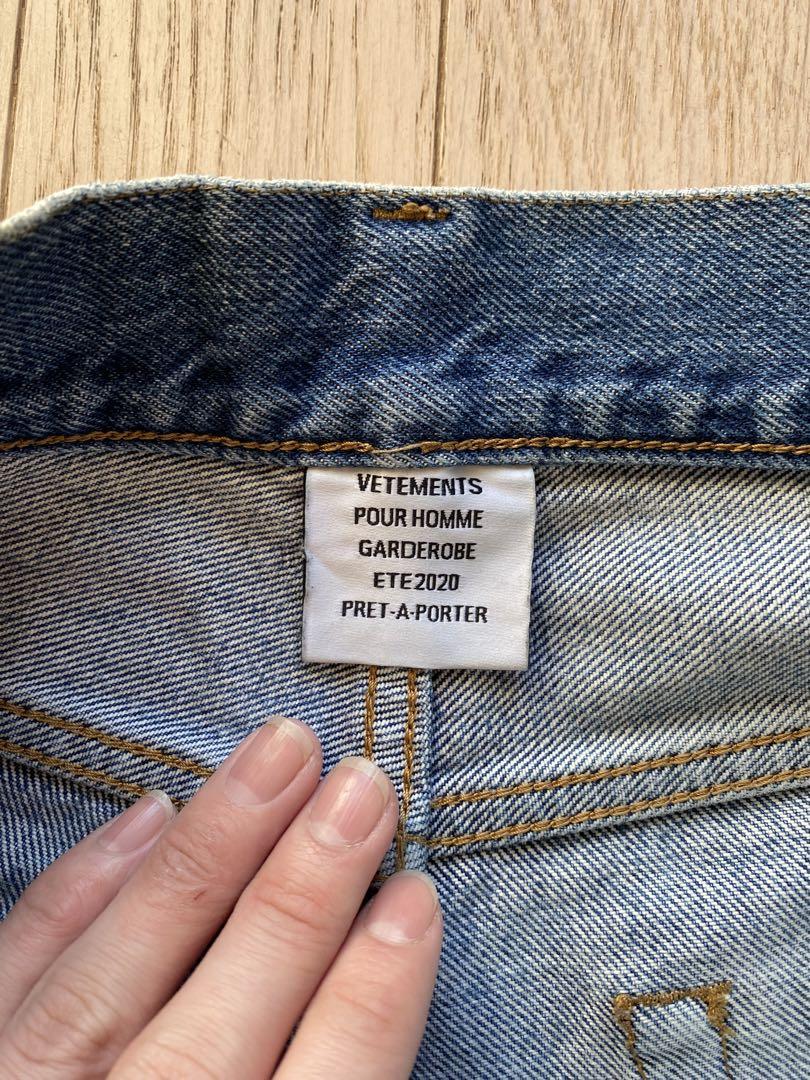 Vetements ロゴ　刺繍　ストレート　デニム　パンツ　ヴェトモン