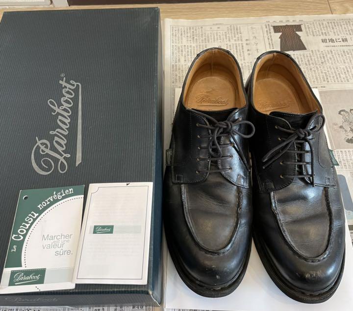 期間限定キャンペーン CHAMBORD paraboot 7 パラブーツ 黒 シャン 特価買取 Paraboot ブラック7 シャンボード パラブーツ CHAMBORD ドレス/ビジネス