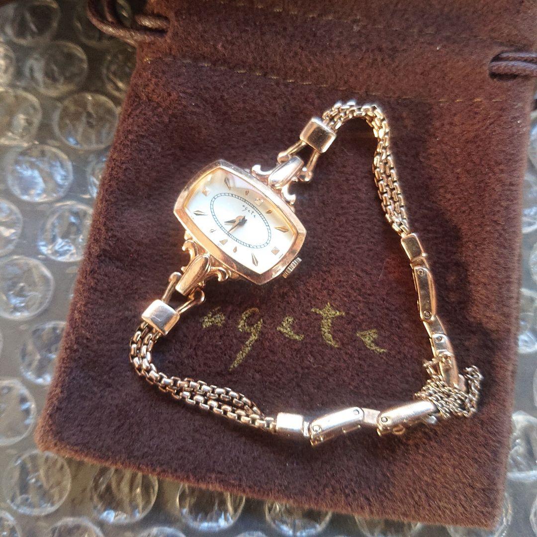 希少 美品 agete アガット アンティーク ローズゴールド クォーツ時計 希少 美品 agete アガット アンティーク ローズゴールド クォーツ時計