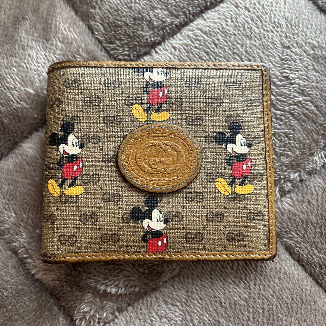 GUCCI ミッキー　二つ折り財布
