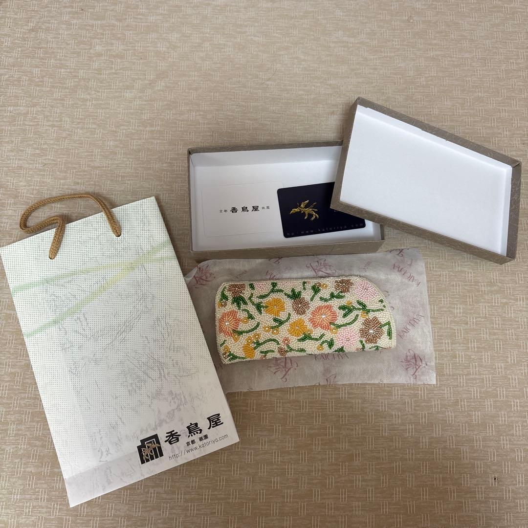 京都香鳥屋祇園メガネケース眼鏡入れビーズ細工