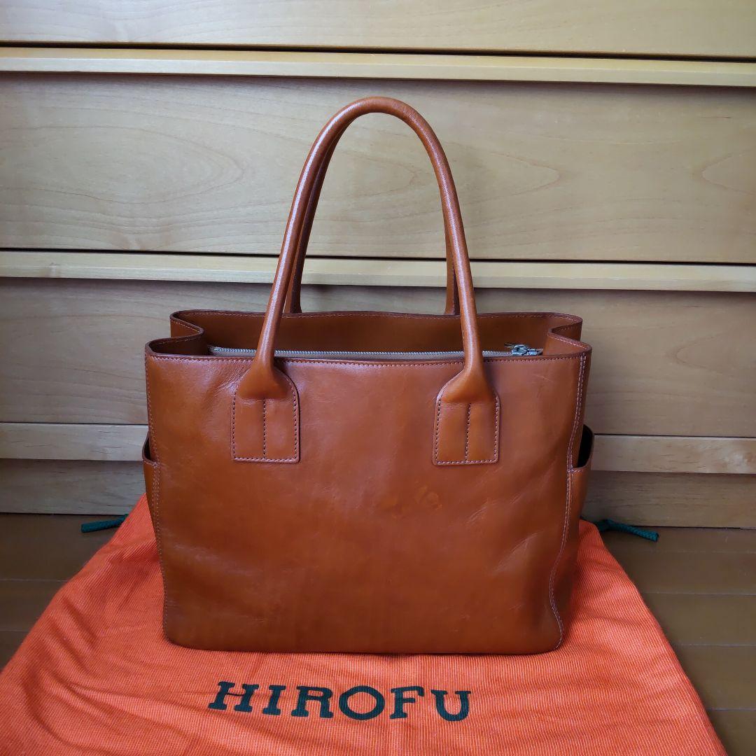 ヒロフHIROFU レザートート ショルダー バッグ イタリア製
