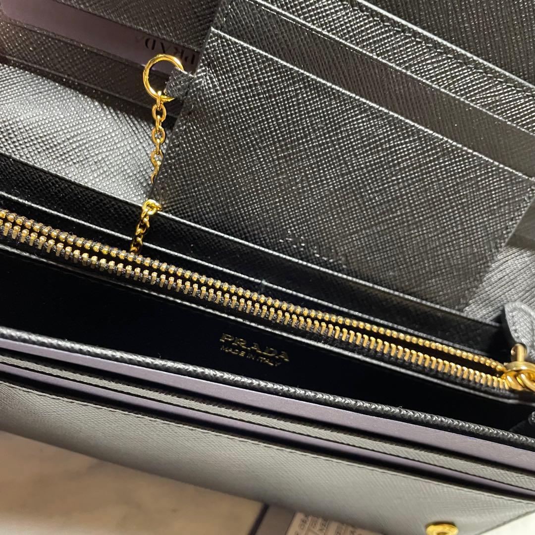 【極美品】PRADA VITELLO MOVE 長財布 黒