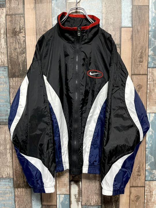 超激安新作 極美品 90s 銀タグ ナイキ NIKE ナイロンジャケット ビッグロゴ 刺繍 yvoCh-m67067851628 大人気新作
