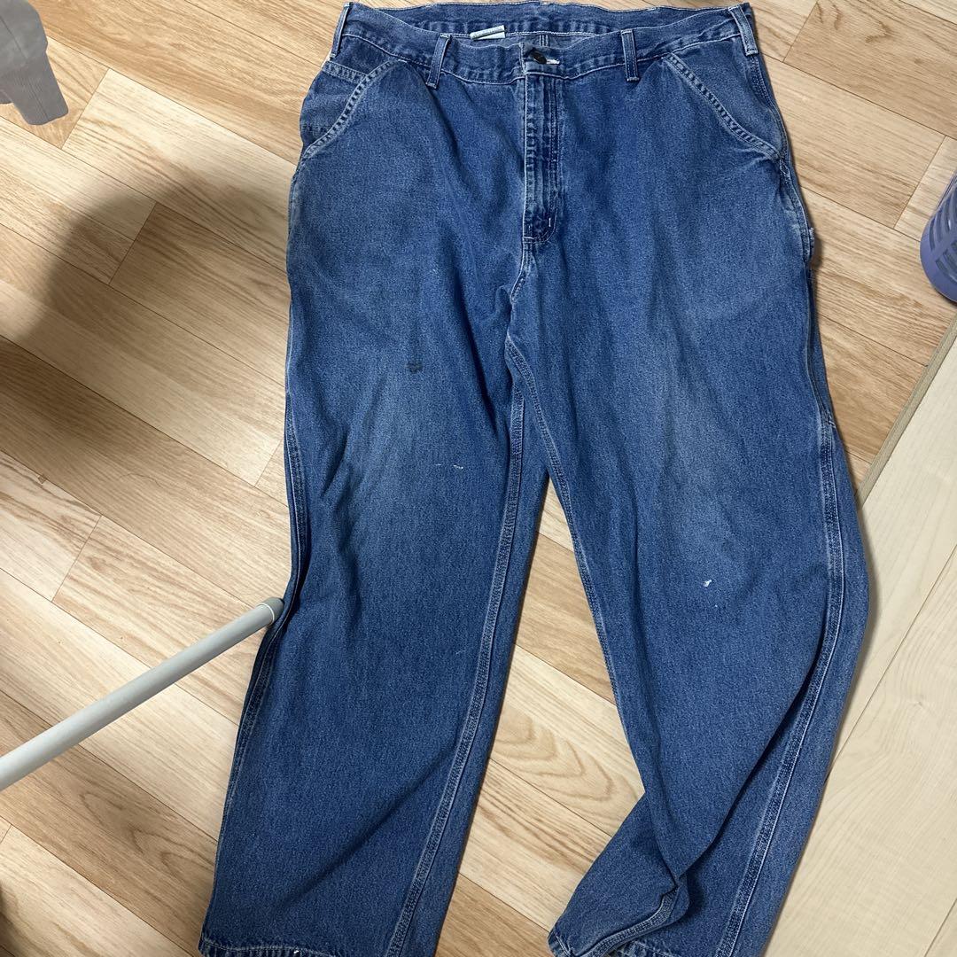 Carhartt ブルーデニムカーゴパンツ