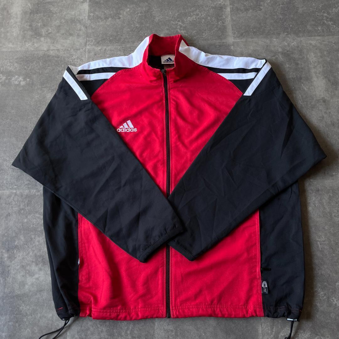 90s-00s adidas ラグラン トラックジャケット L 万国旗 A150
