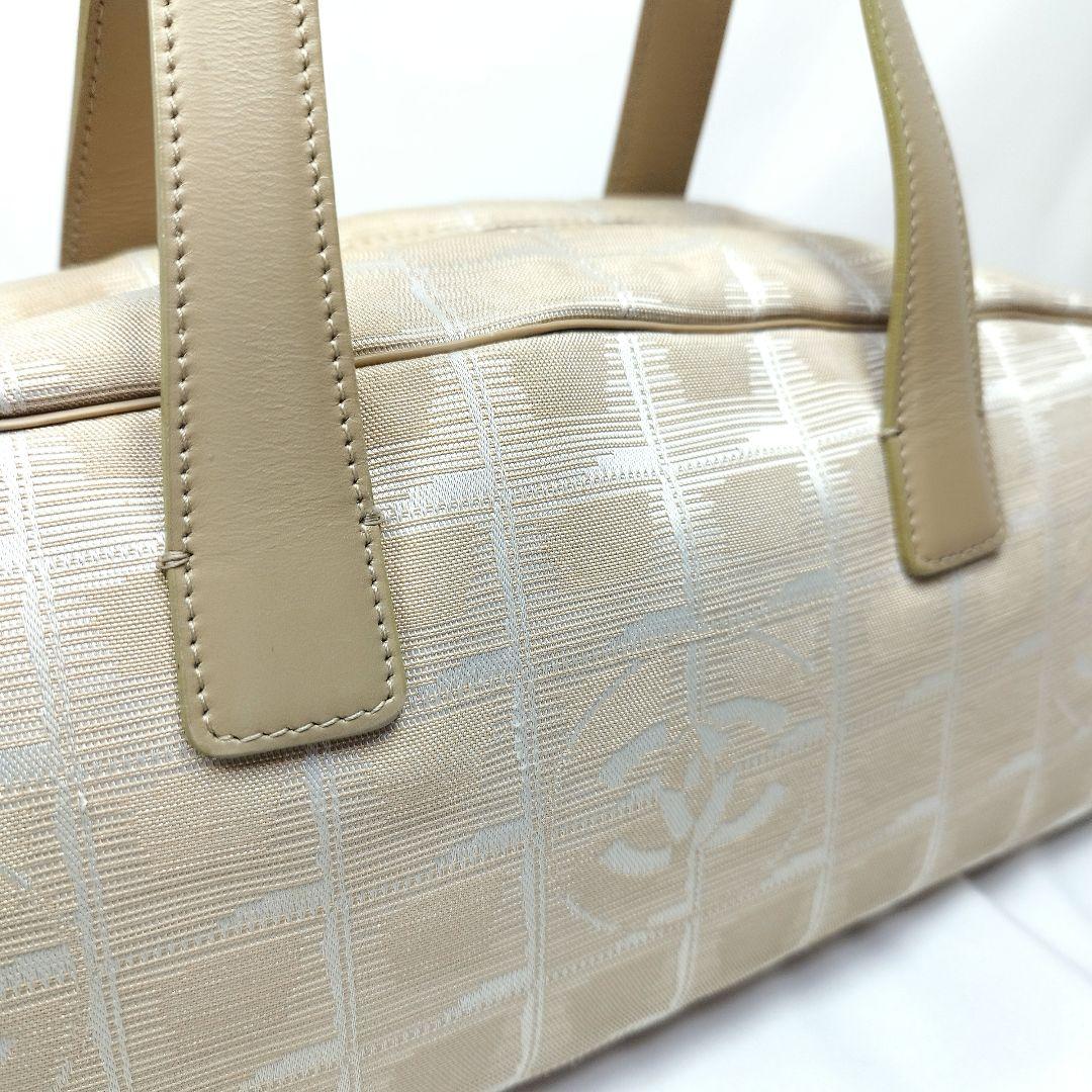 美品　CHANEL　シャネル　ニュートラベルライン　ミニボストン　ベージュ