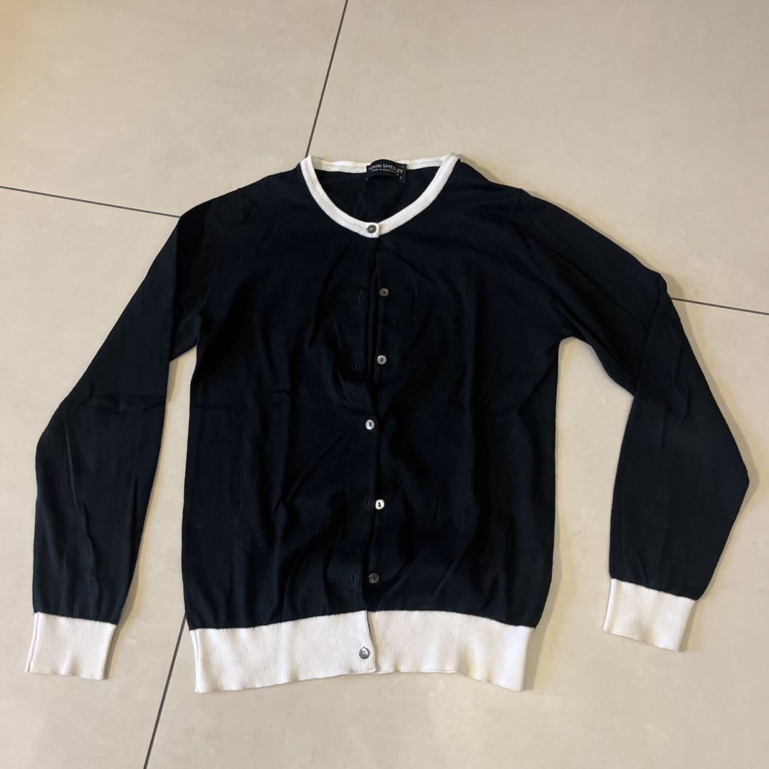 【メーカー再生品】 コットン レディース 美品】ジョンスメドレー アンサンブル S 黒 トップス