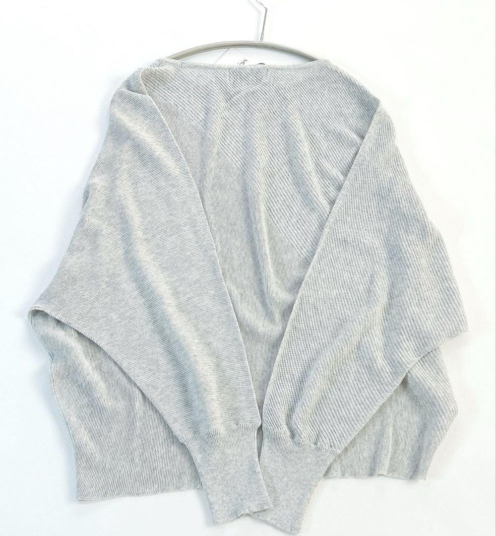 未使用品♡4.7万 MORABITO モラビト サマーニット ゆったりめ グレー 未使用品♡4.7万 MORABITO モラビト サマーニット ゆったりめ