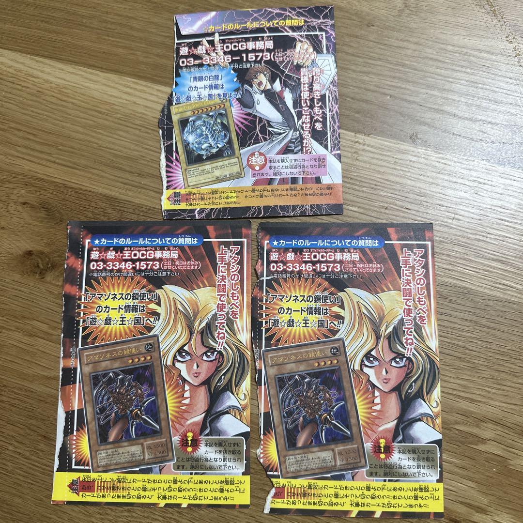 【激レア】遊戯王カード　ブルーアイズ　英語版　アマゾネスの鎖使い×2