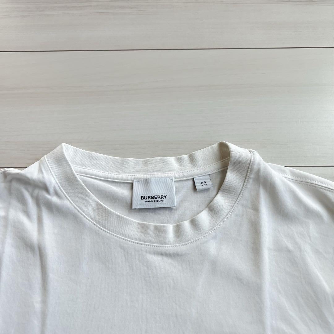 超美品 Burberry バーバリー フロントロゴ 半袖 Tシャツ トップス