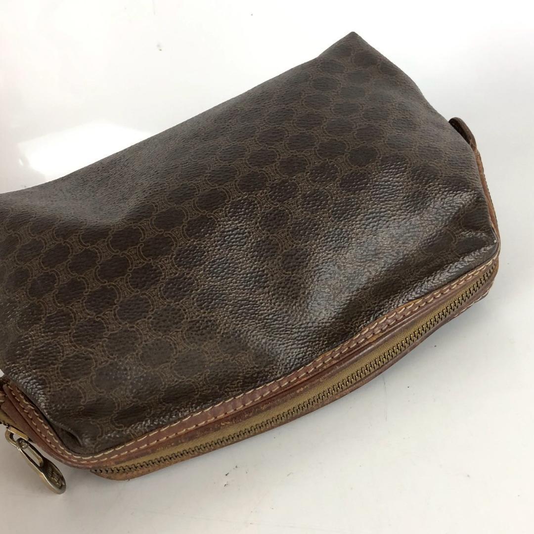 CELINE セリーヌ ポーチ マカダム ブラウン 小物 レディース ブランド