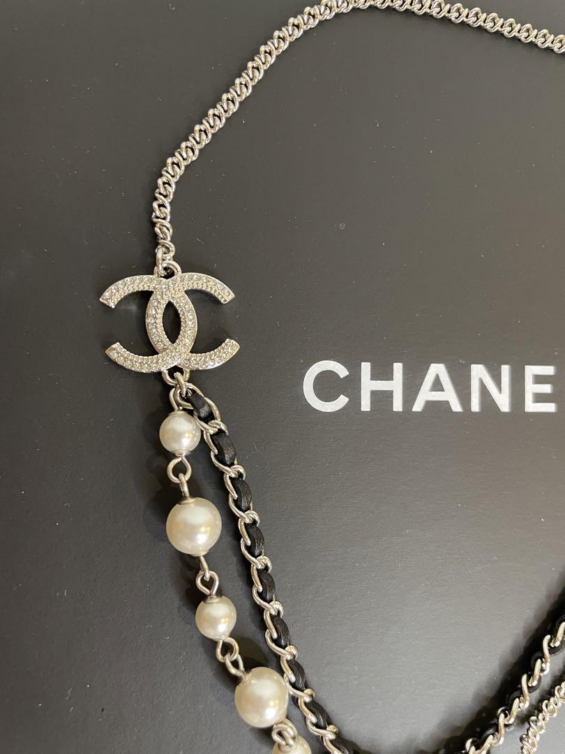 Y.様専用 美品✨【CHANEL】パール&レザー2連ネックレス 正規品