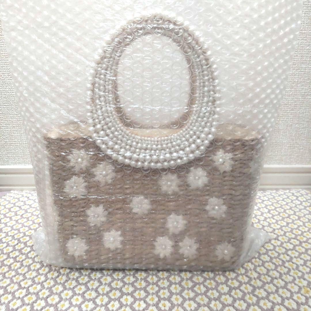 anatelier アナトリエ フラワー刺繍 パール かごバッグ - メルカリ
